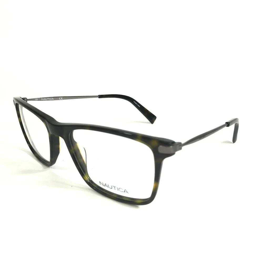 Nautica Eyeglasses Frames N8134 206 Gray Tortoise Square Full Rim 54-18-145